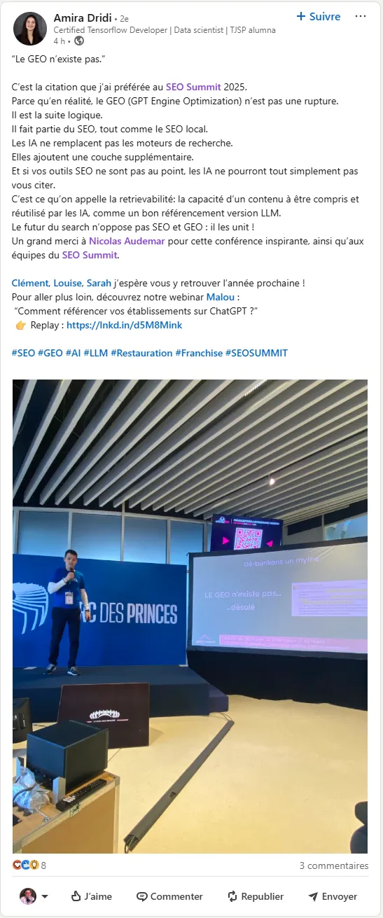 Témoignage de Amira DRIDI