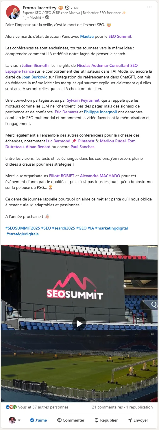 Témoignage de Emma JACCOTTEY