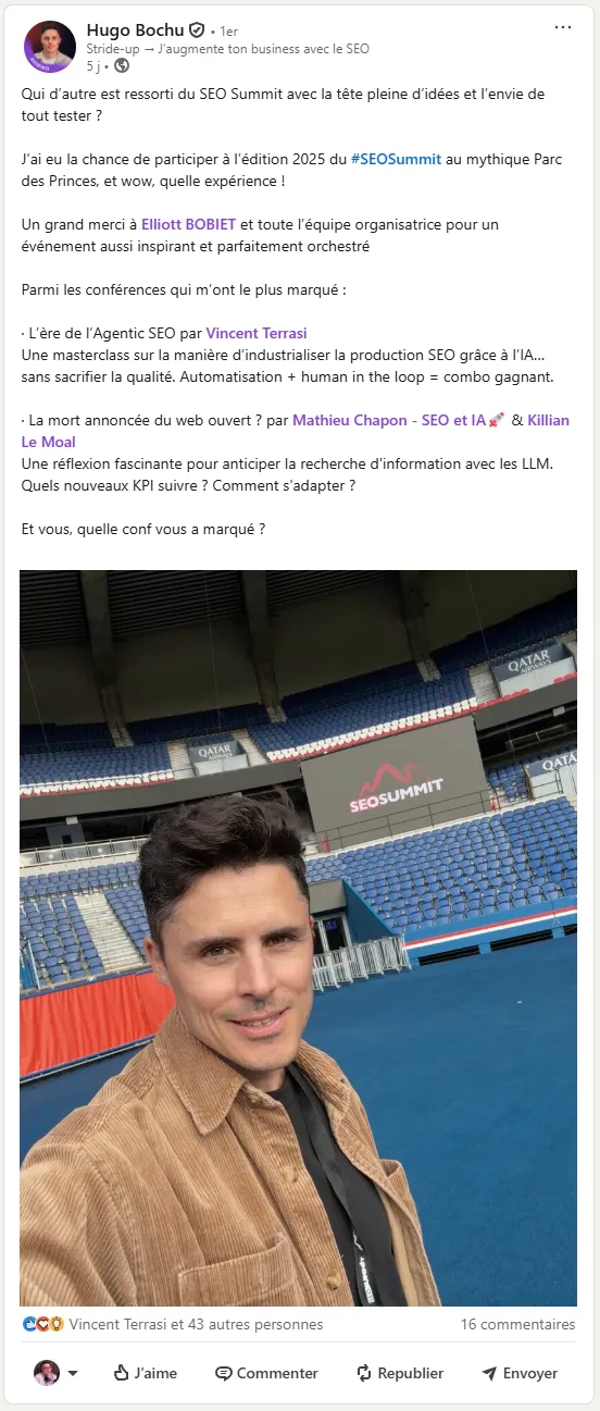 Témoignage de Hugo BOCHU