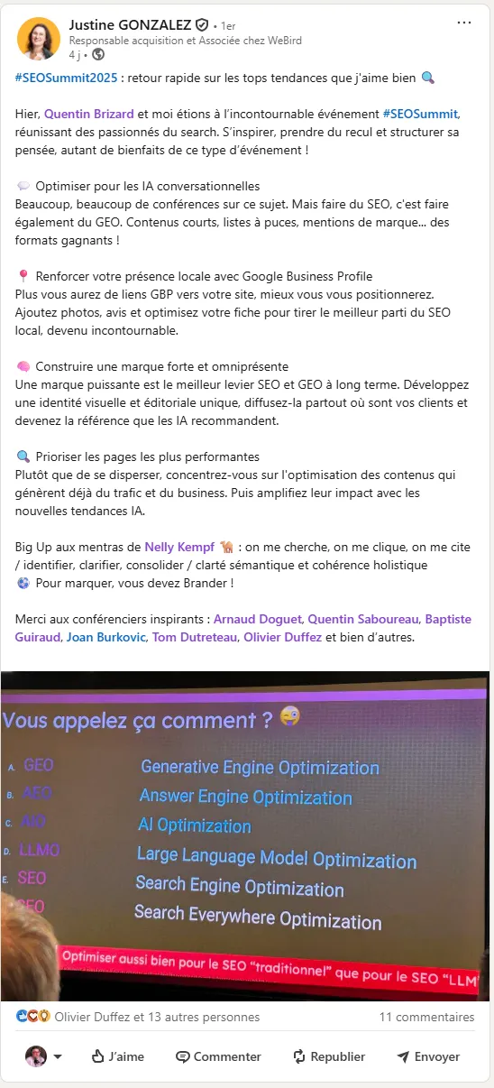 Témoignage de Justine GONZALEZ