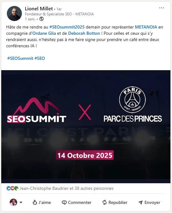 Témoignage de Lionel MILLET