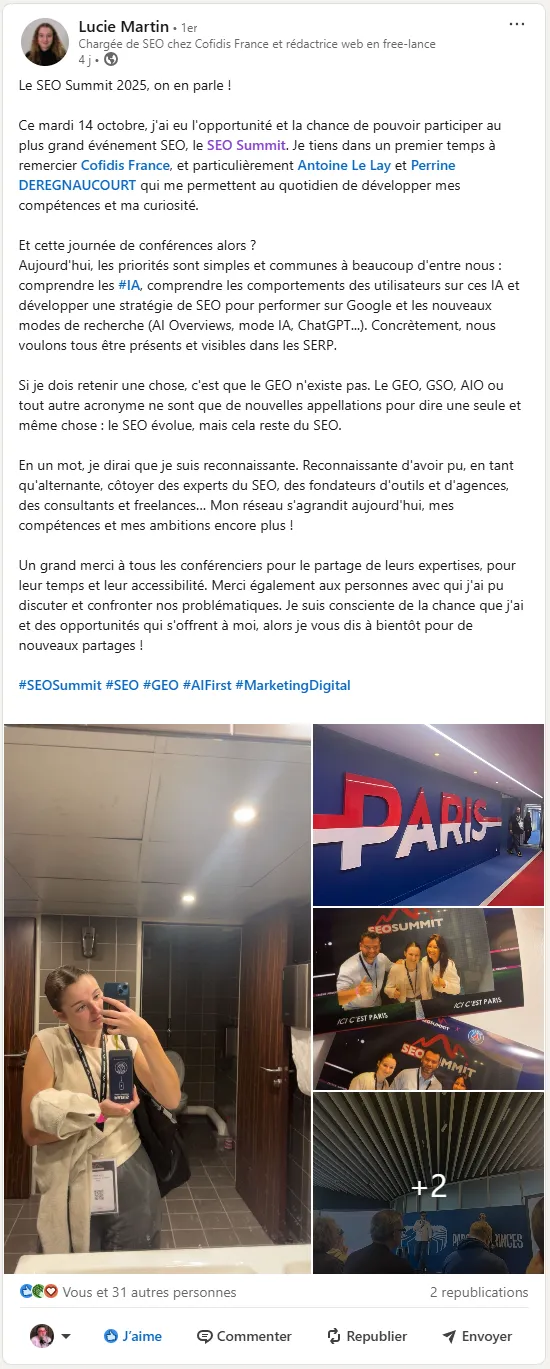 Témoignage de Lucie MARTIN