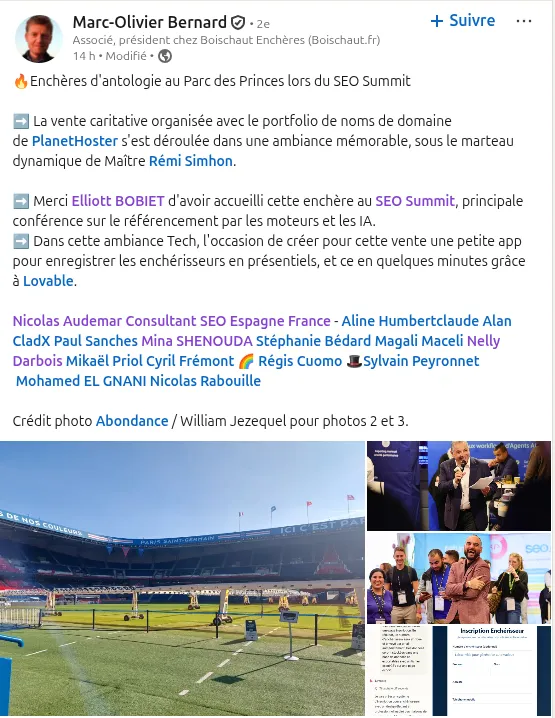 Témoignage de Marc-Olivier BERNARD