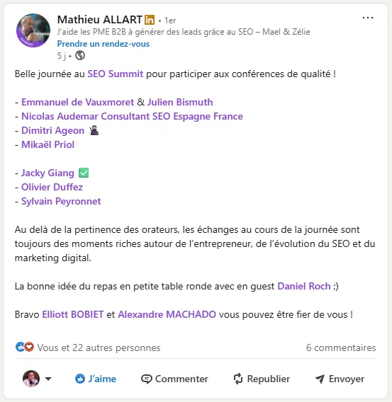 Témoignage de Mathieu ALLART