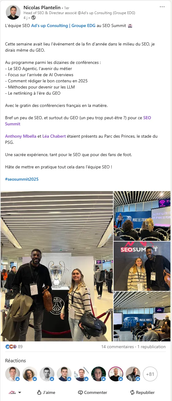 Témoignage de Nicolas PLANTELIN