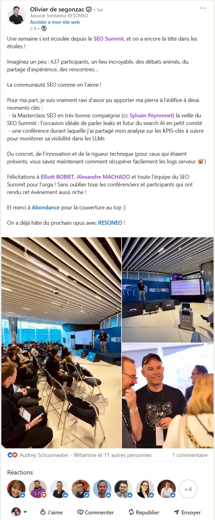 Témoignage de Olivier DE SEGONZAC