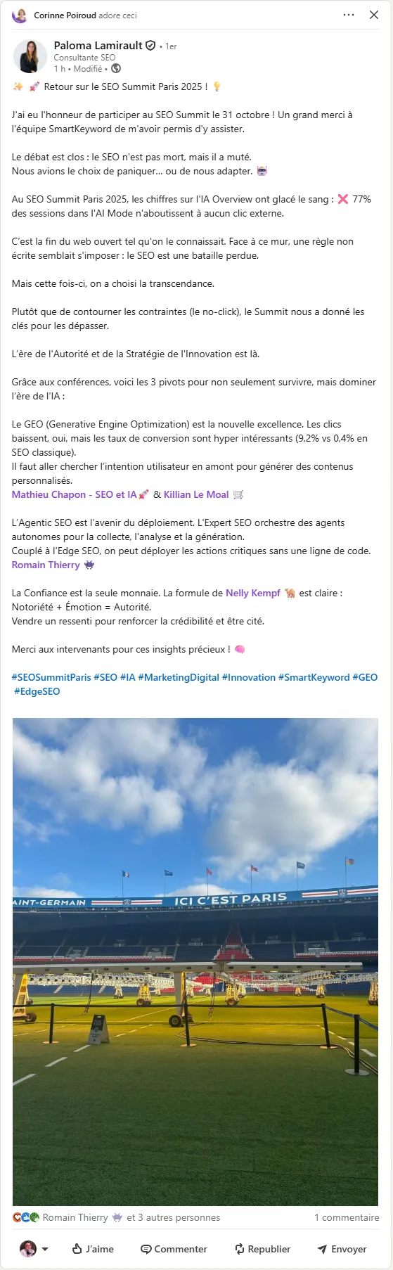 Témoignage de Paloma LAMIRAULT