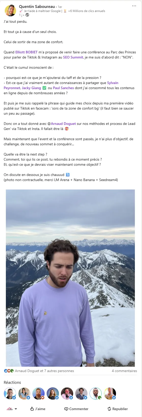 Témoignage de Quentin SABOUREAU