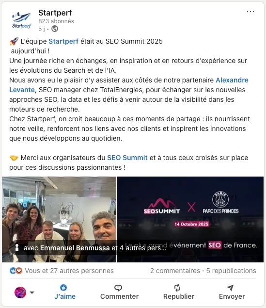 Témoignage de Startperf null